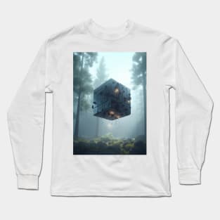 Surreal Floating Cube Long Sleeve T-Shirt